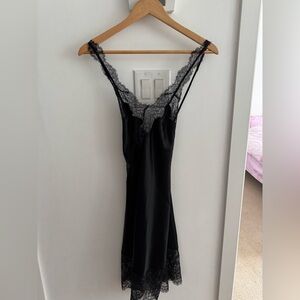 Victoria's Secret Black Lace Slip Dress